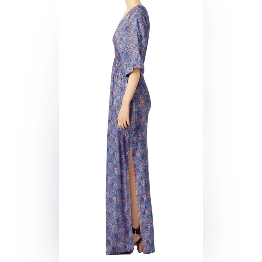 Tory Burch Blue and Red Maxi Dress